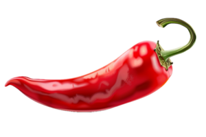 AI generated Shiny Red Chili Pepper png