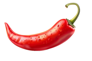 ai généré brillant rouge le Chili poivre png