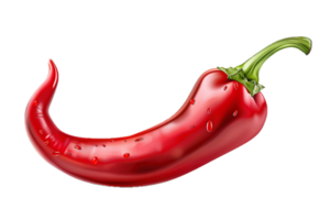 AI generated Shiny Red Chili Pepper png