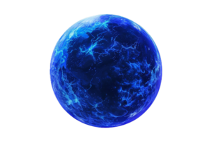 AI generated Digital Artwork of Glowing Blue Planet Earth png