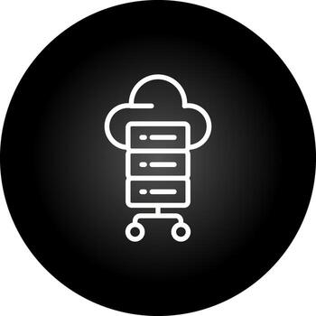 icono de vector de computación en la nube