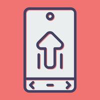 Swip Up Vector Icon