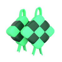 uniek ketupat ied mubarak modern 3d renderen icoon illustratie eenvoudig.realistisch illustratie. png