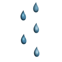 gouttes d'eau bleues png