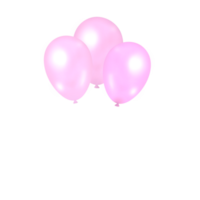 Trois lumière rose flottant des ballons png