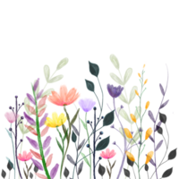 Hand Drawn Watercolor Garden Design png