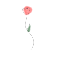 rot Rose Linie Kunst png