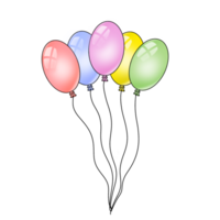 Colorful Bunch of Balloons png