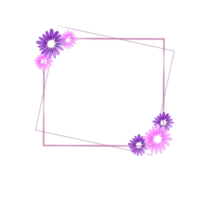 Simple Pink and Purple Square Frame png