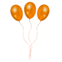 Three Orange Balloons png