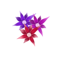 rouge et violet fleur conception png