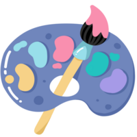 pincel e paleta png