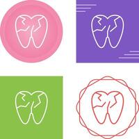 Cracked Tooth Vector Icon