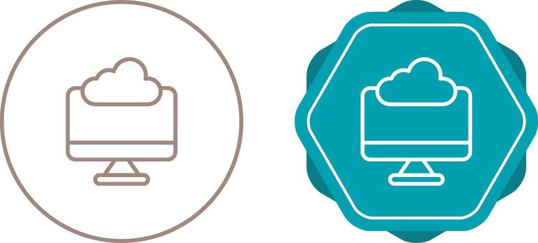 icono de vector de computación de borde