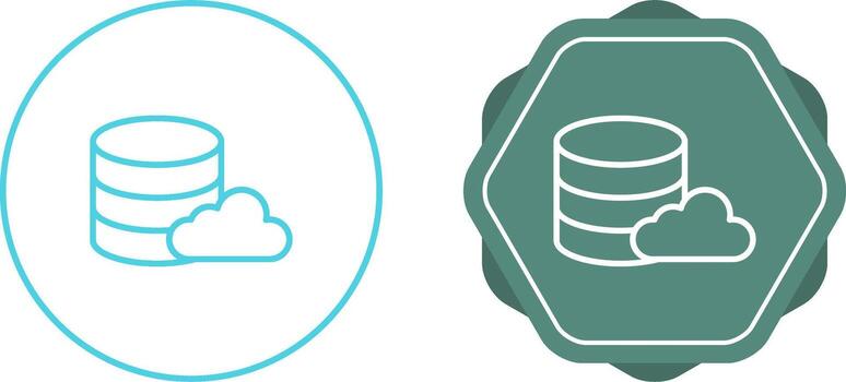 icono de vector de base de datos en la nube