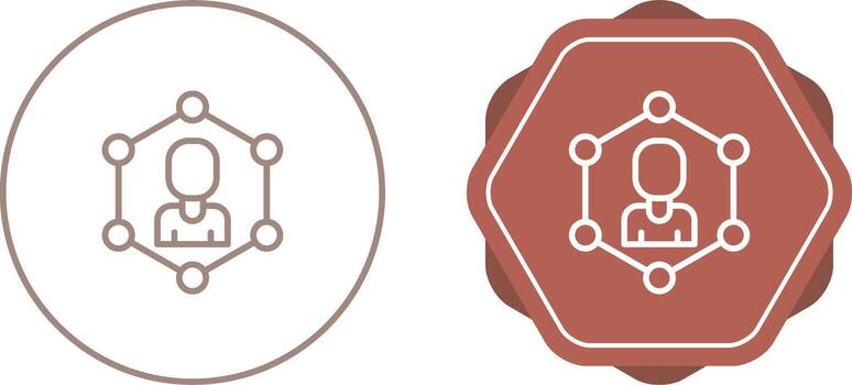 red segmentación vector icono