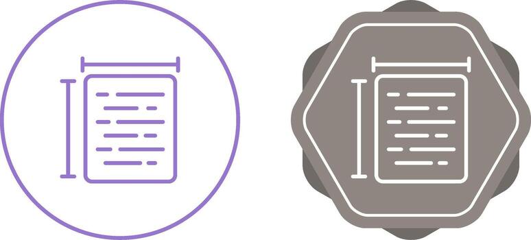 Document Size Vector Icon