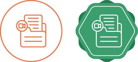 Document Insert Video Vector Icon
