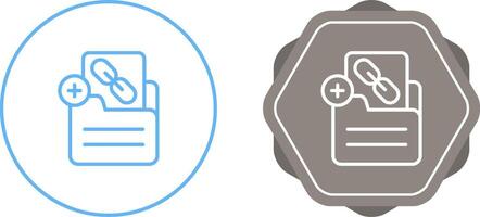 Document Insert Link Vector Icon