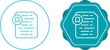Document Insert Bookmark Vector Icon