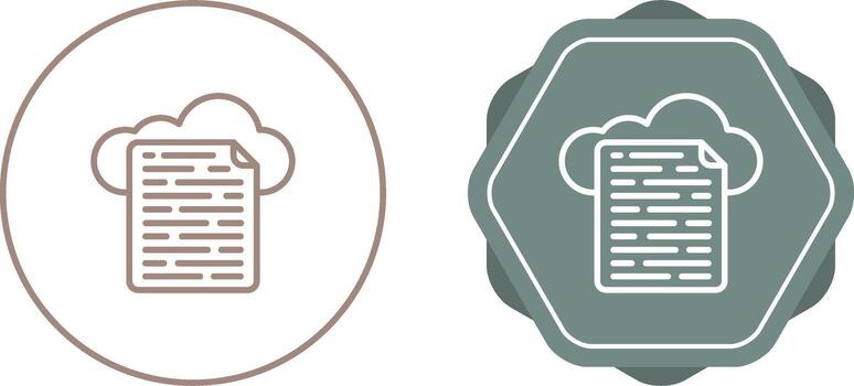 Cloud Data Vector Icon