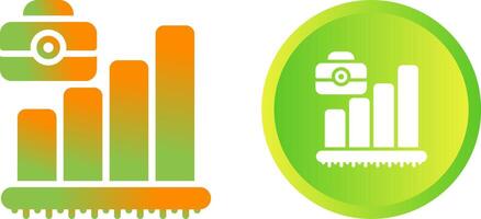 Briefcase with Chart Vector Icon