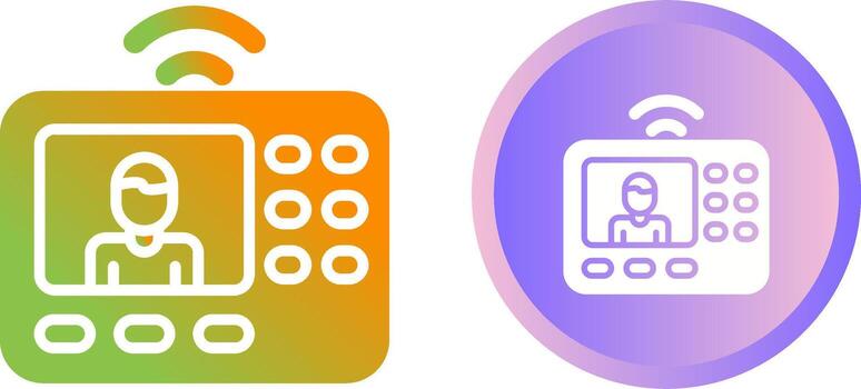 intercomunicador sistema vector icono