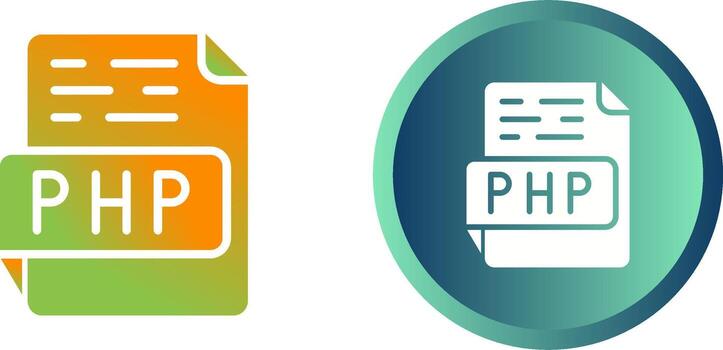 icono de vector de php