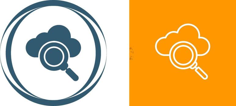 icono de vector de servidor de nube