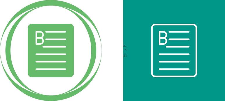 documento negrita vector icono