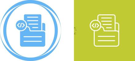 Document Insert Code Vector Icon