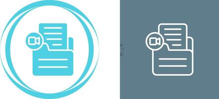 Document Insert Video Vector Icon