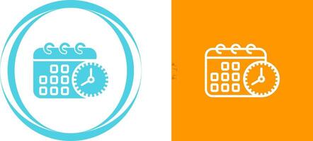Calendar with clock Vector Icon