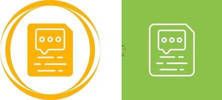 Document Insert Comment Vector Icon