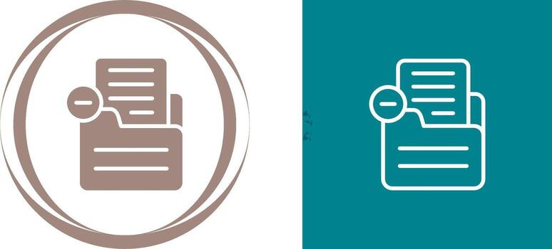 documento eliminar vector icono