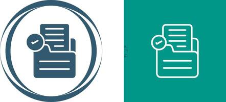 Document Check Vector Icon