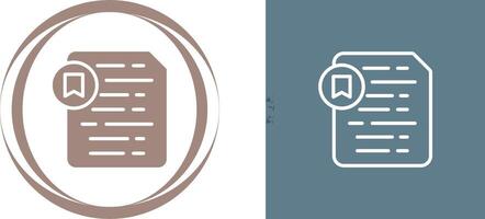 Document Insert Bookmark Vector Icon