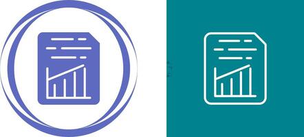 Document Insert Graph Vector Icon