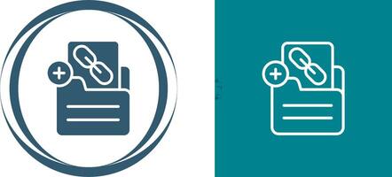 Document Insert Link Vector Icon