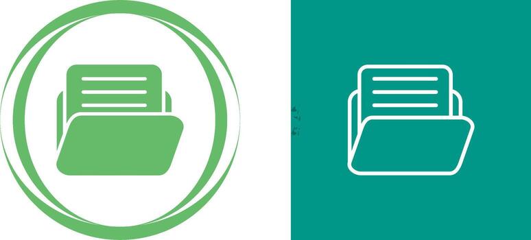 Document with folder Vector Icon