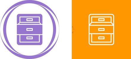 Filing cabinet with open door Vector Icon