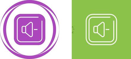 Volume Down Square Vector Icon