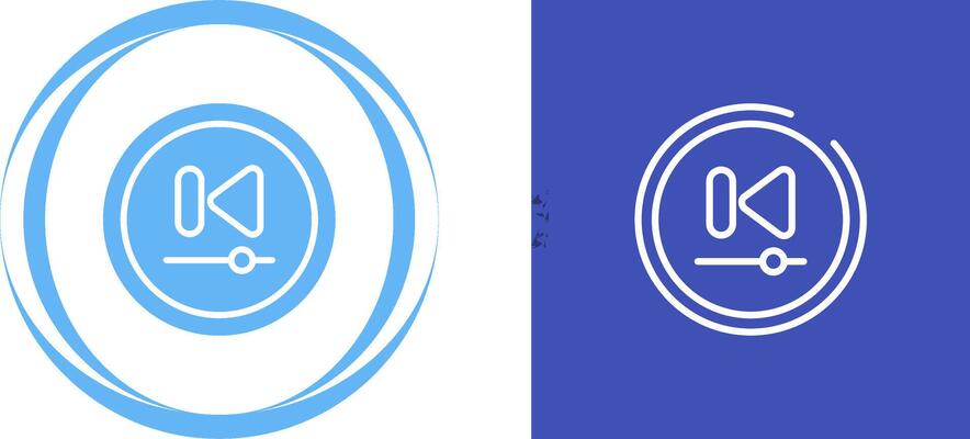 Video Previous Track Butto Vector Icon