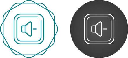 Volume Down Square Vector Icon