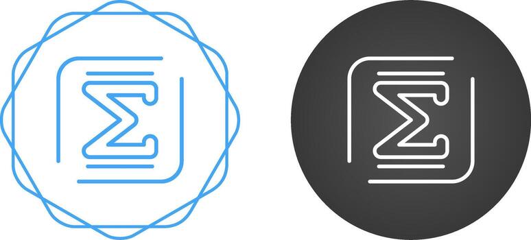 Summation Vector Icon