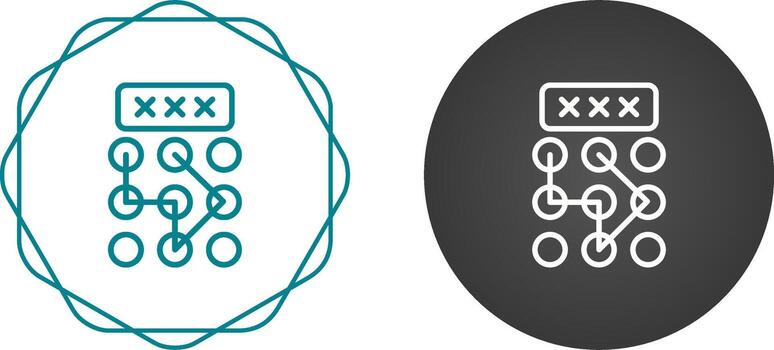 icono de vector de bloqueo de patrón