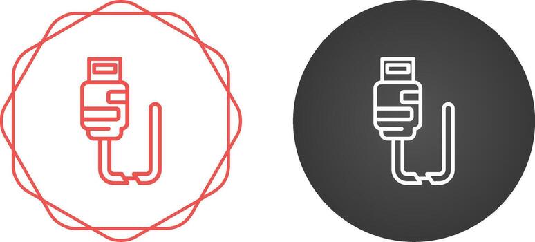 Broken Cable Vector Icon