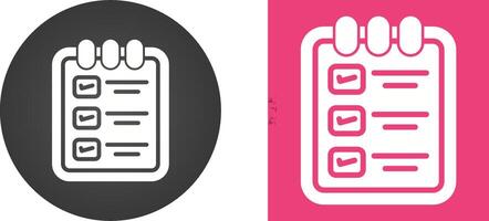 Memo pad with checklist Vector Icon