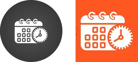 Calendar with clock Vector Icon