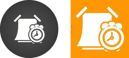 Sticky note with alarm clock Vector Icon